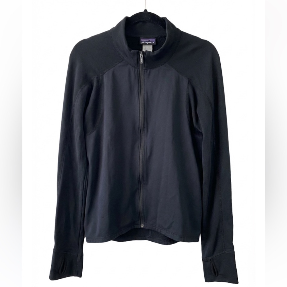 Vintage Patagonia Made in USA Men’s Cycling Fleece Jacket Large Black Full Zip